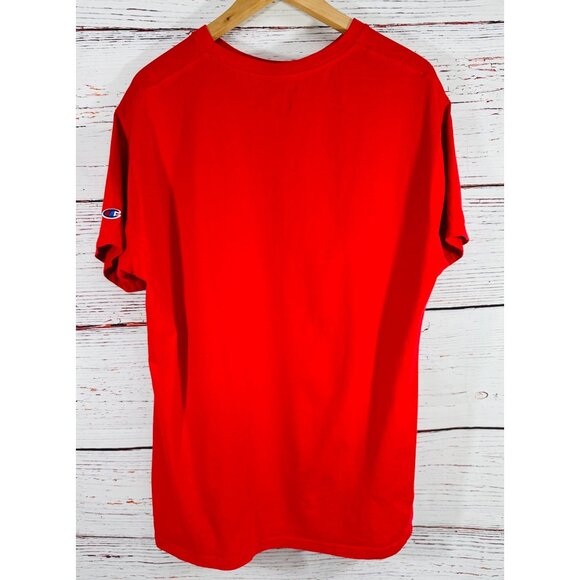 Ohio State Buckeyes Red Champion T-Shirt XL 100% Cotton Crewneck Unisex Casual S - Picture 6 of 8